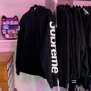 Black Supreme Sideline hoodie size small